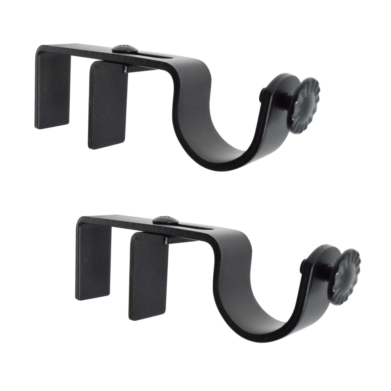 Adjustable Curtain Rod Bracket For Placing Over Outside Mounted Blinds ...